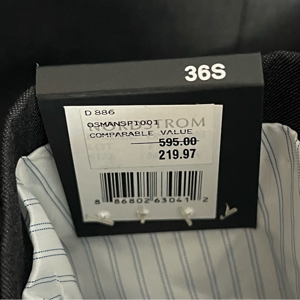 Men’s Slim Fit Suit Jacket Original Penguin By Munsingwear Black Size 36S - Picture 4 of 11